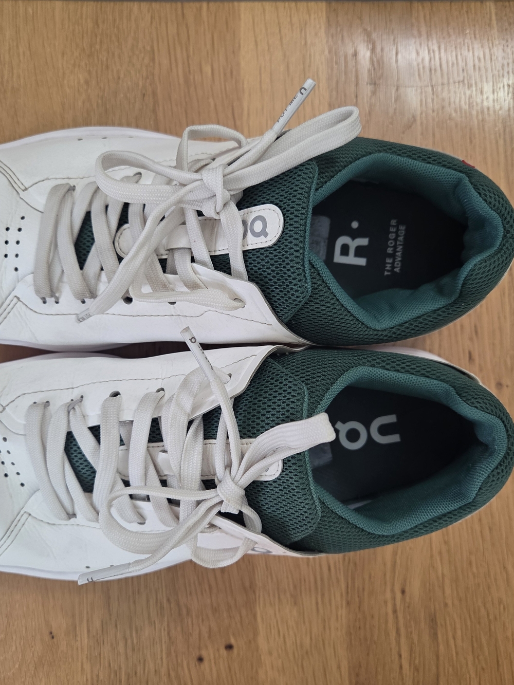 On "THE ROGER ADVANTAGE" Tennis Inspired White/Green Sneaker - Mens
